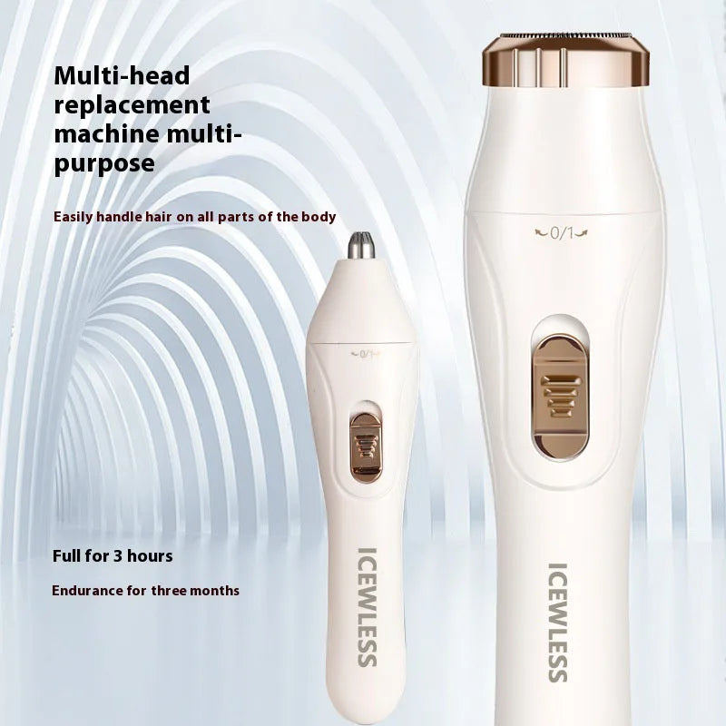 Electric Hair Trimmer for Women – Waterproof Painless Body Shaver for Bikini, Legs, Arms & Face