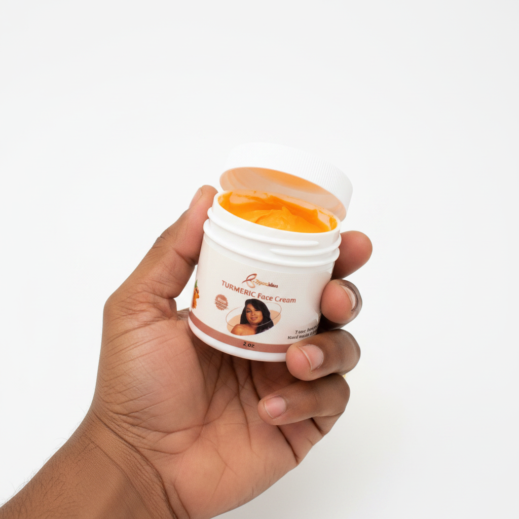 Byenblan Turmeric Face Cream 2oz open jar