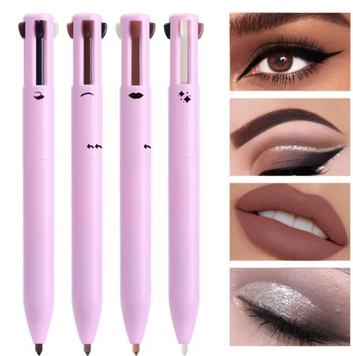 Essential makeup collection featuring nude lip colors and swatches for a stunning look.