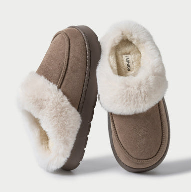 Eva Faux Suede Warm Home Slippers For Women