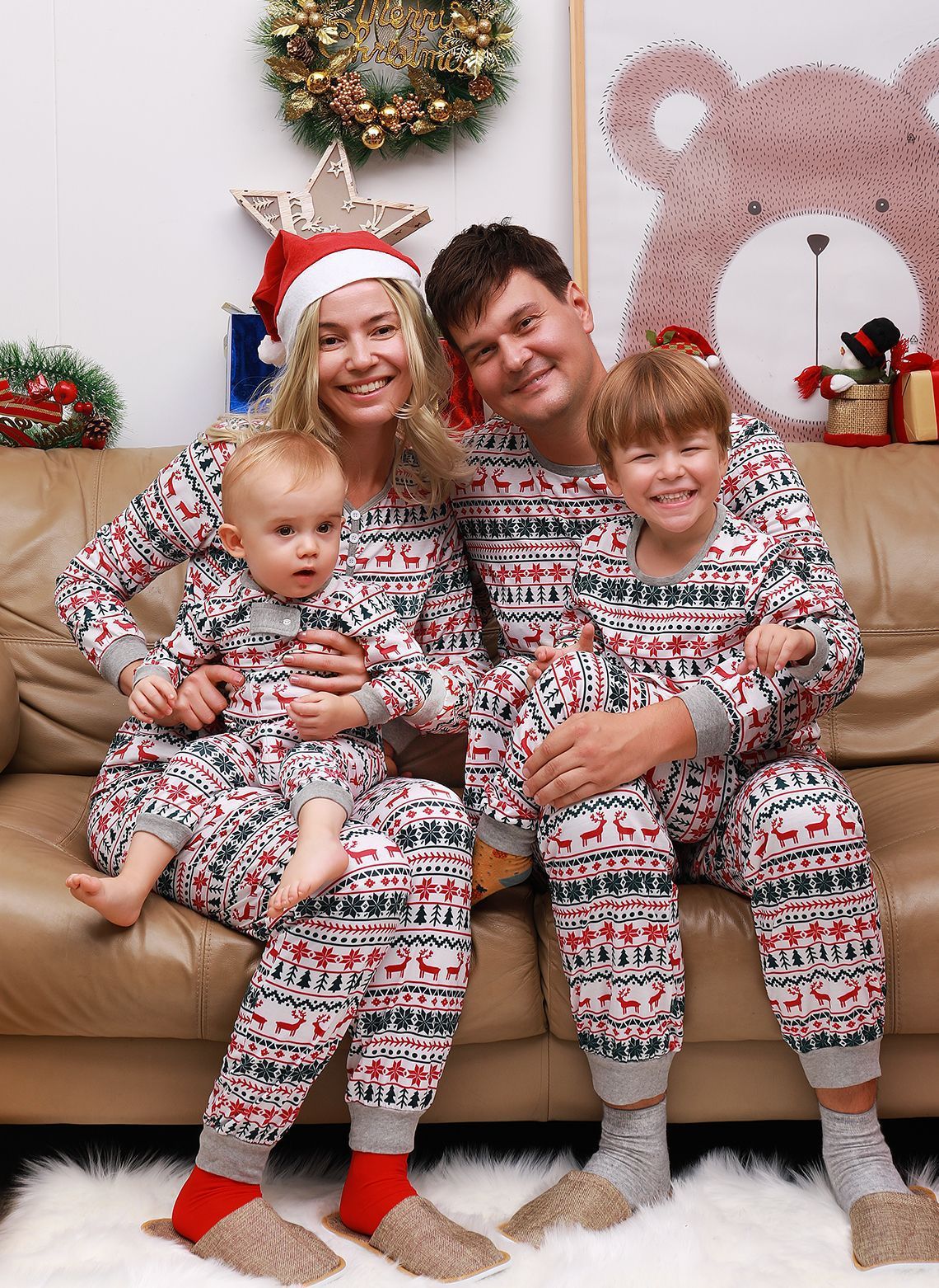 Matching Family Christmas Pajamas Set - Parent & Kids Holiday Sleepwear