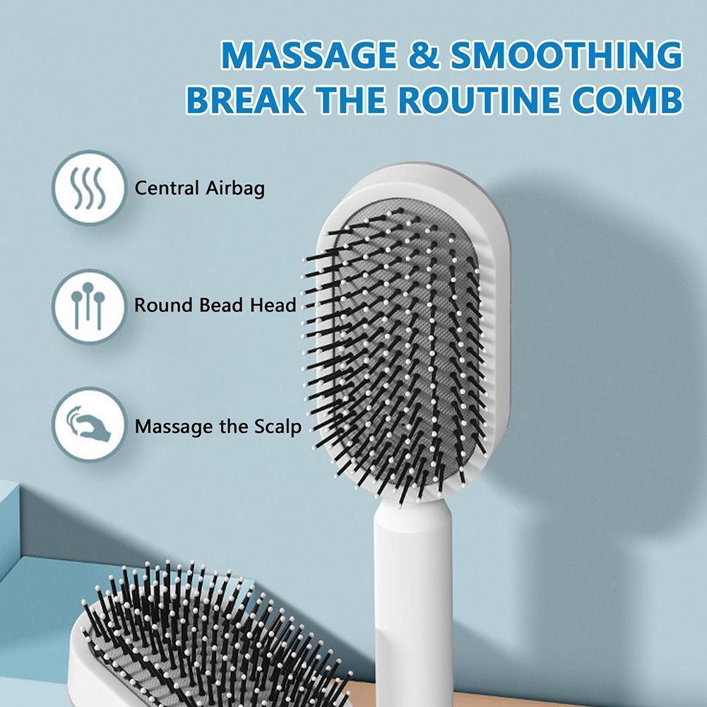 Women Fashion 3D Hair Growth Comb Hairbrush Self-Cleaning Hair Brush .