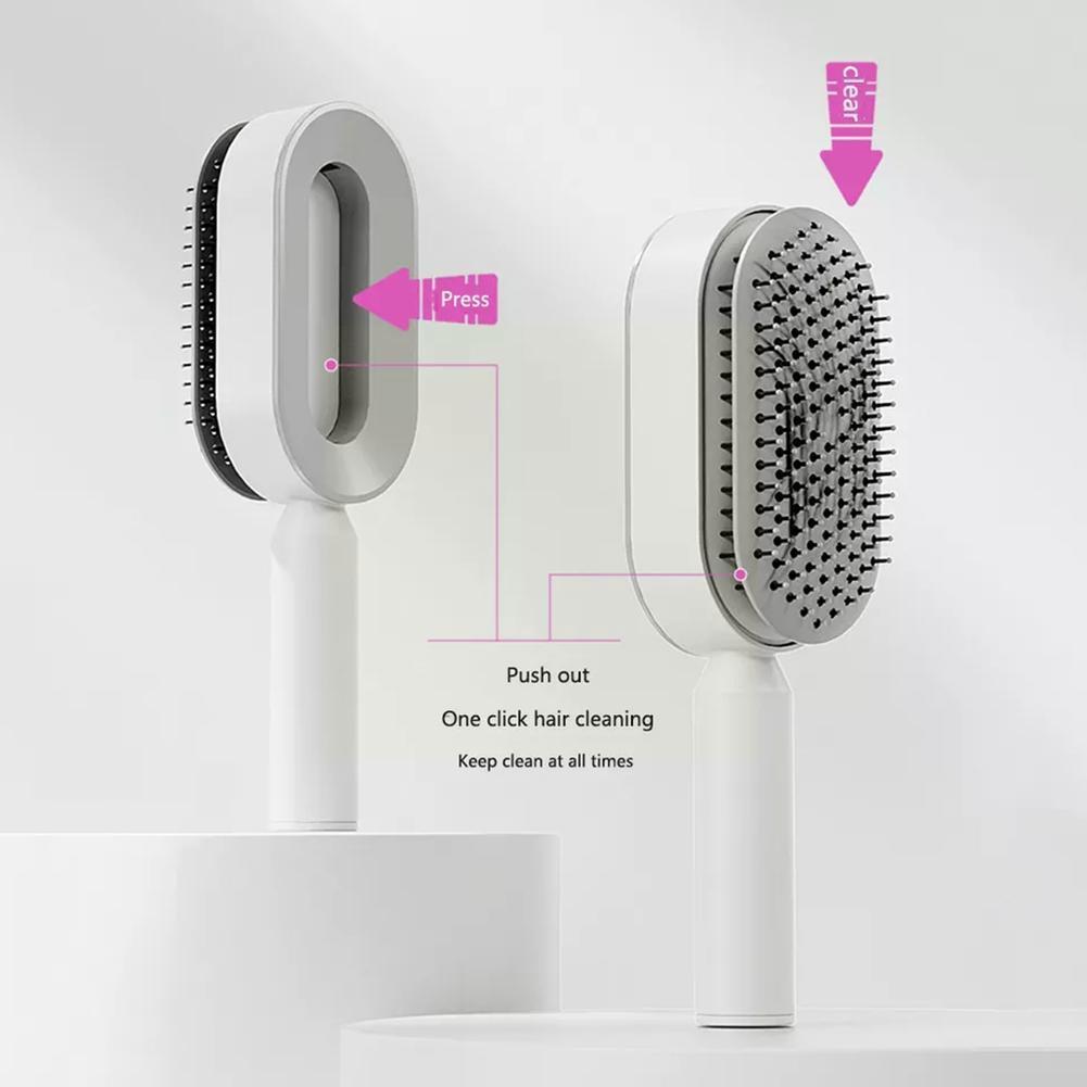 Women Fashion 3D Hair Growth Comb Hairbrush Self-Cleaning Hair Brush .