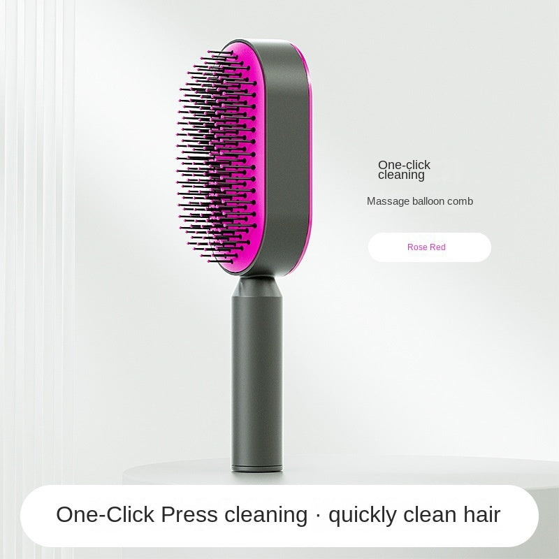 Women Fashion 3D Hair Growth Comb Hairbrush Self-Cleaning Hair Brush .
