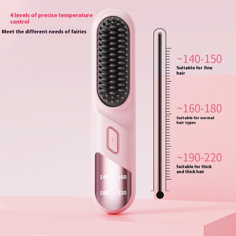 Wet Dry Hair Straightener Cordless Hair Straightener Brush With Fast Heating.