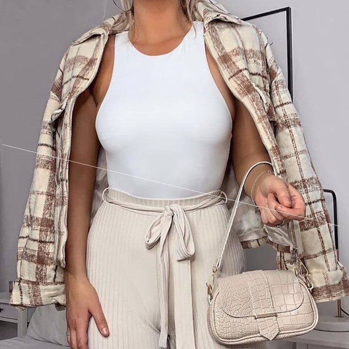 Summer round neck sleeveless bodysuit