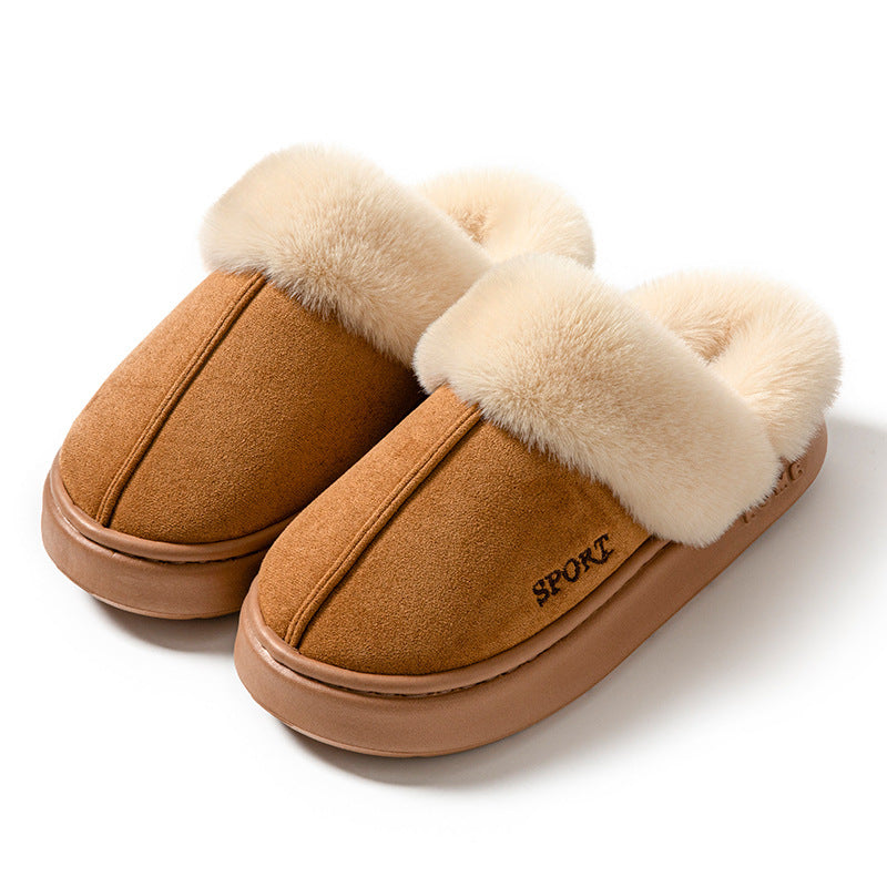 Eva Faux Suede Warm Home Slippers For Women