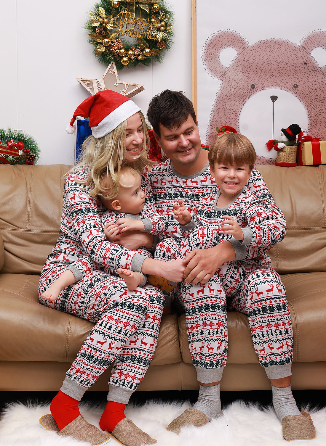Matching Family Christmas Pajamas Set - Parent & Kids Holiday Sleepwear