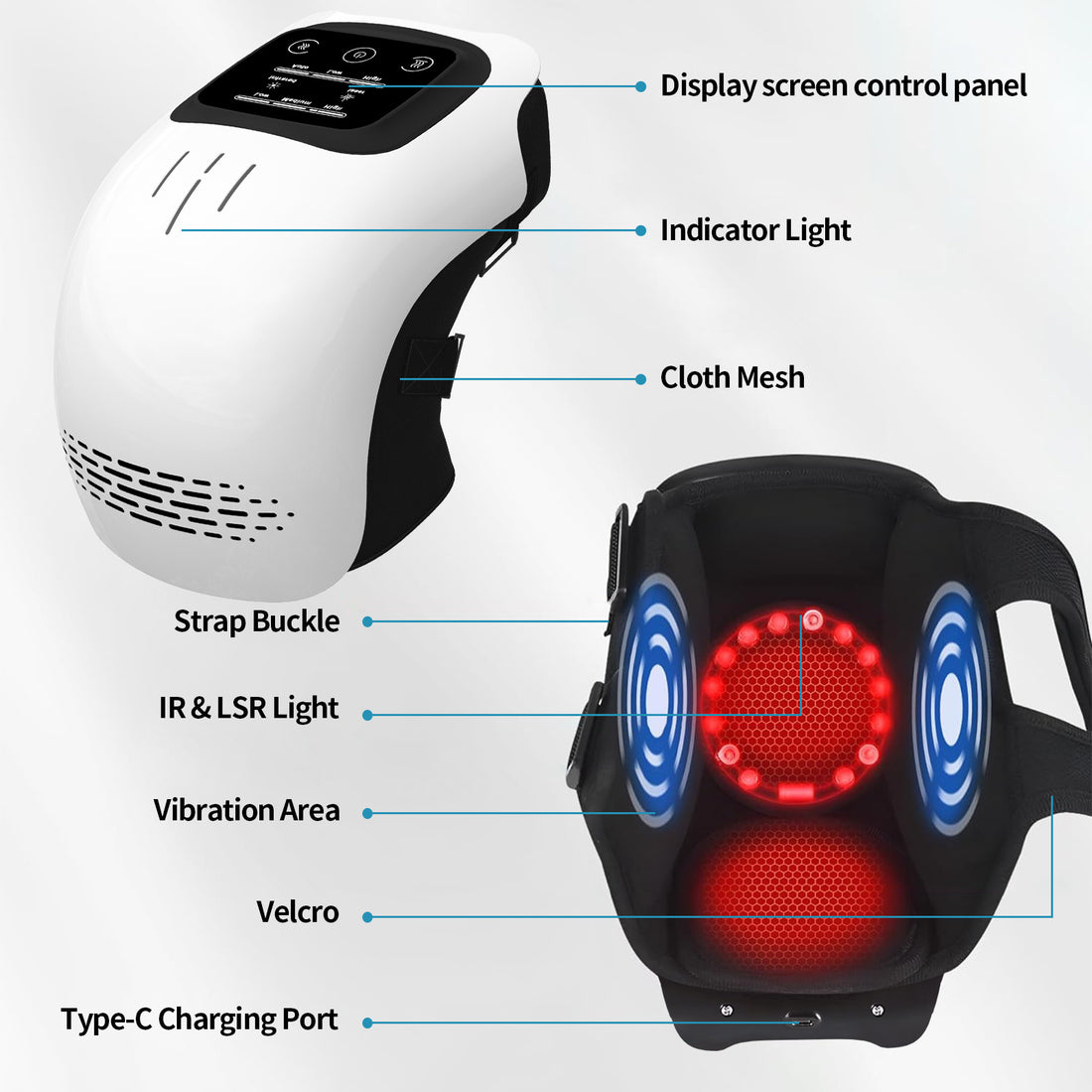 Intelligent Home Use Electric Intelligent Kneading Heating Knee Massager Rechargeable Pain.