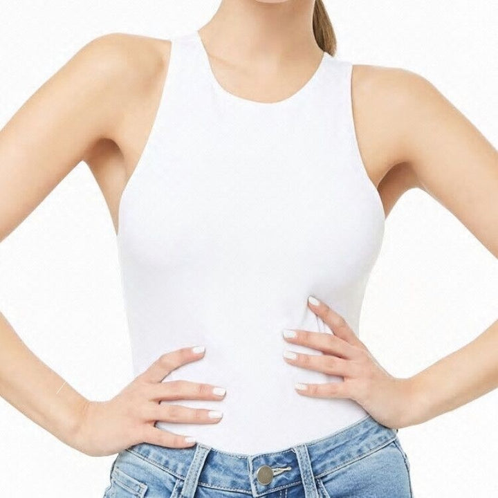 Summer round neck sleeveless bodysuit
