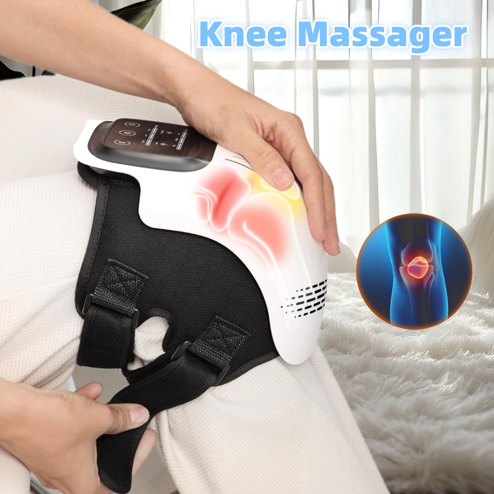 Intelligent Home Use Electric Intelligent Kneading Heating Knee Massager Rechargeable Pain.