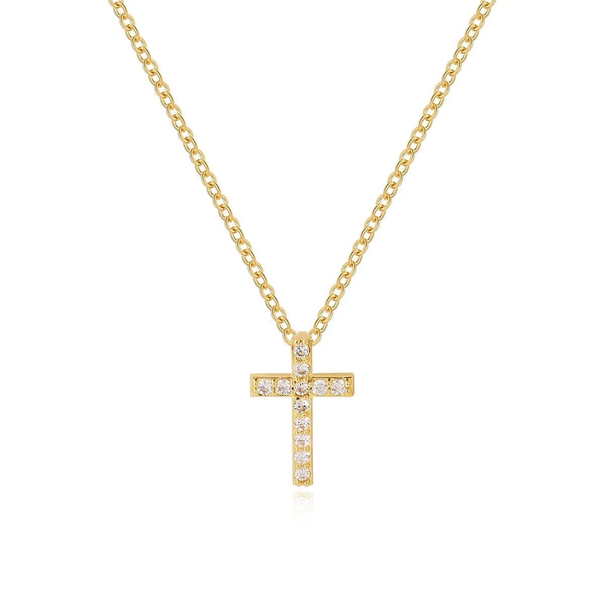 Gold Cross Necklace - 18K Plated Waterproof Pendant