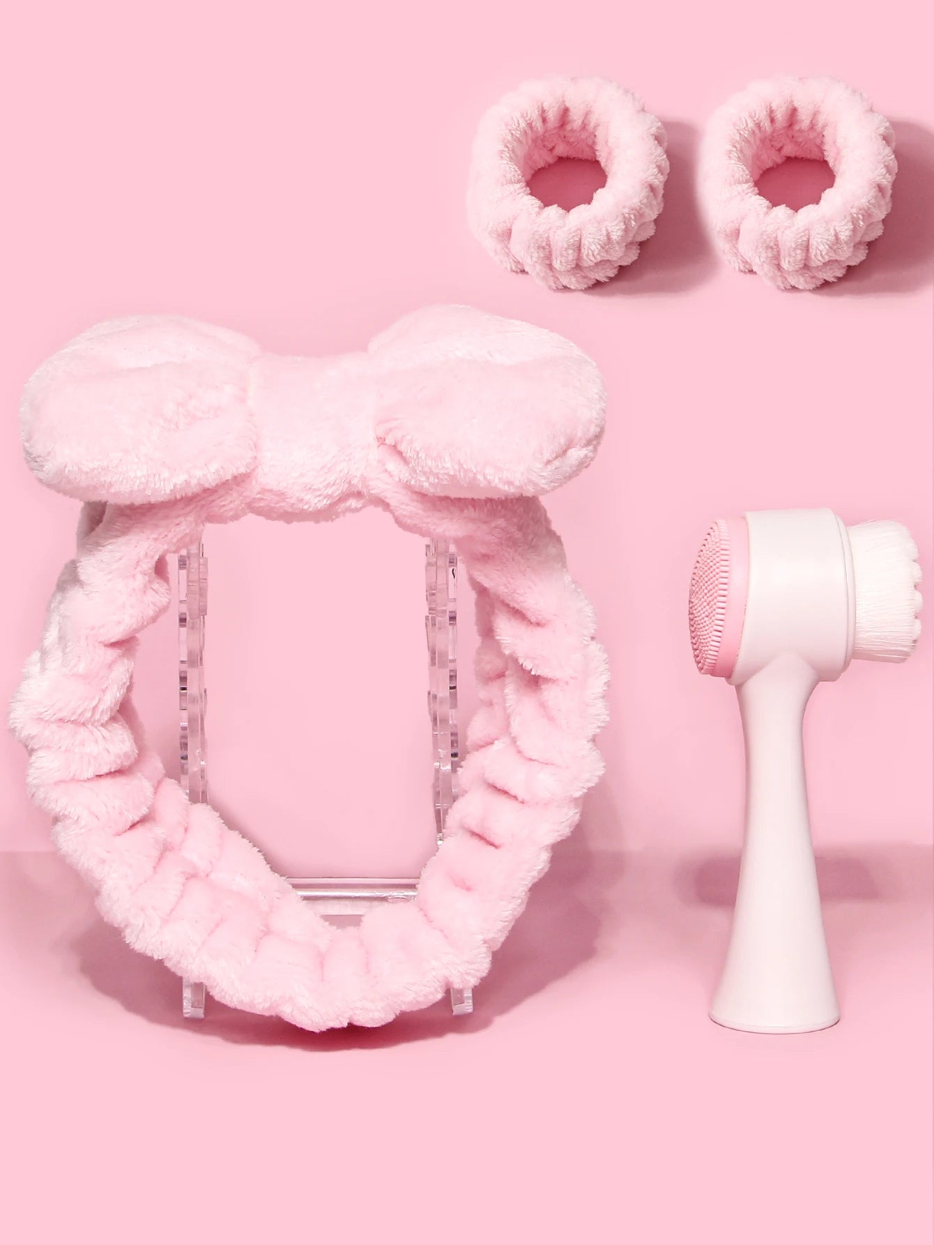 Silicone Facial Cleansing Brush Set - 4 Pieces