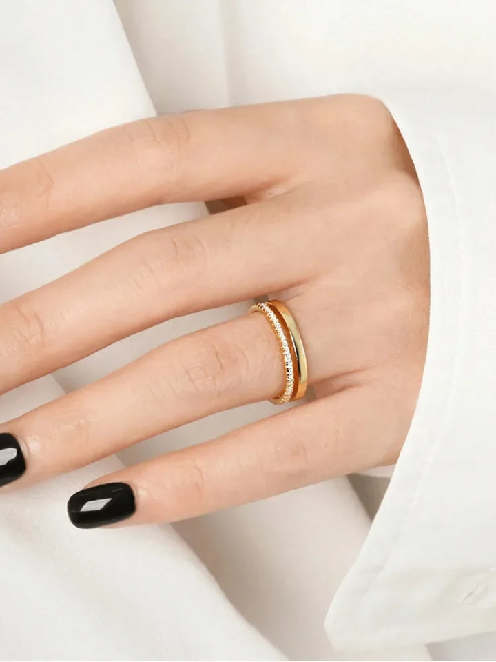 Sterling Silver Zircon Ring - 925 Engagement Wedding Band