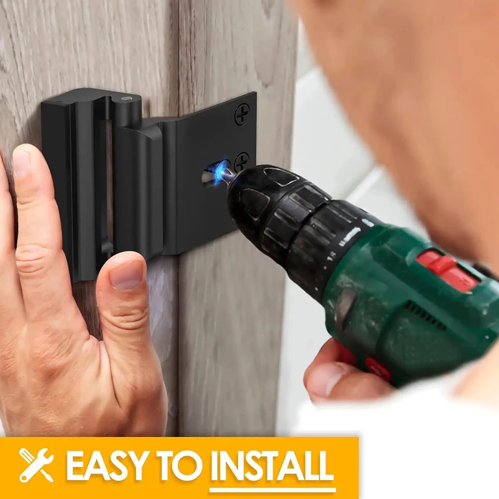 Door Security Lock – Anti-Theft Childproof Reinforcement Lock 3" Stop