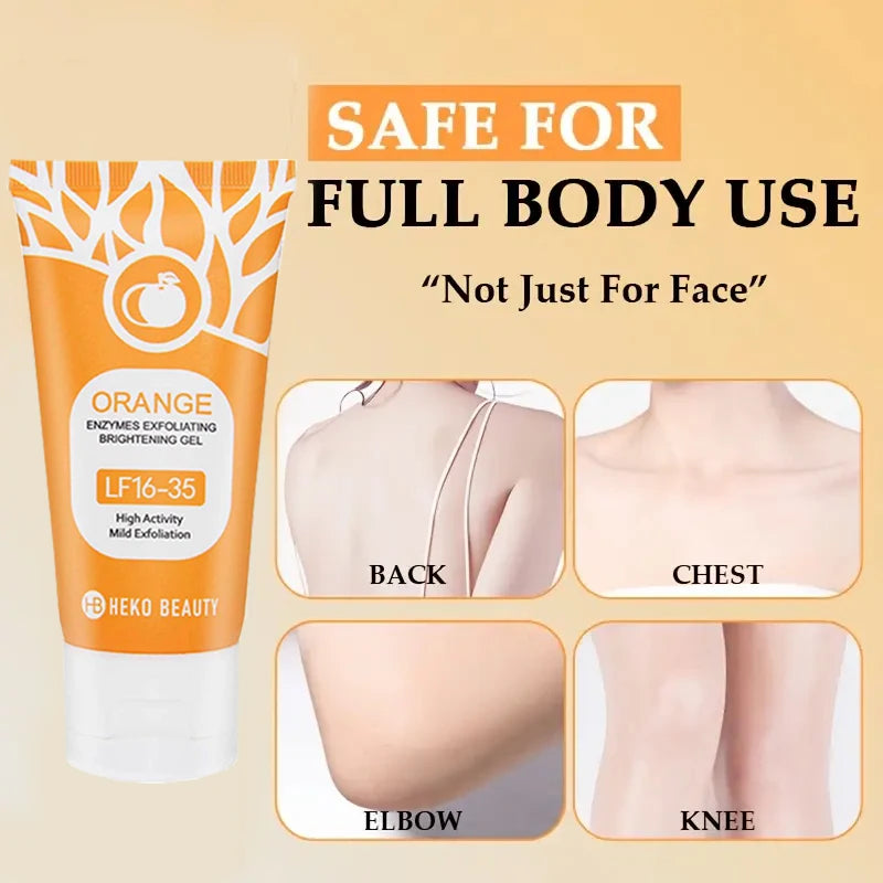 Orange Exfoliating Gel 50ml – Deep Pore Cleansing, Dead Skin Removal & Full Body Scrub