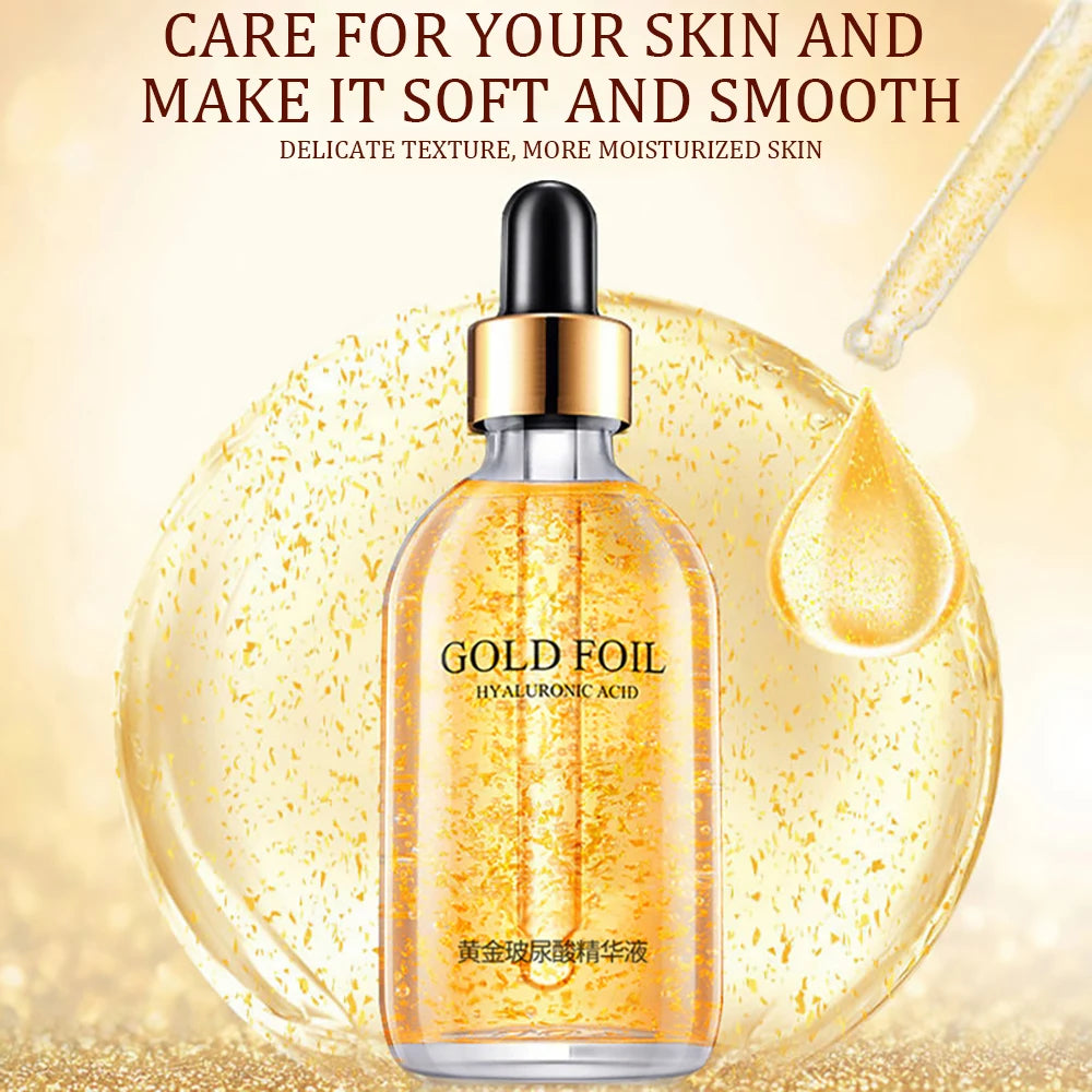 24K Gold & Ginseng Face Serum – Hyaluronic Acid Lifting & Whitening Essence 100ml