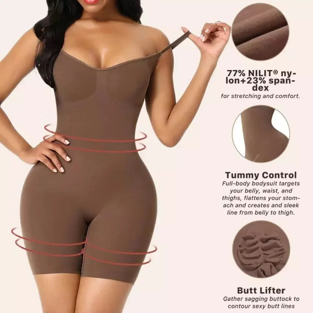 One Piece Shapewear Bodysuit Tummy Control Waist Cincher Slimming Seamless Lifting Underwear for Women