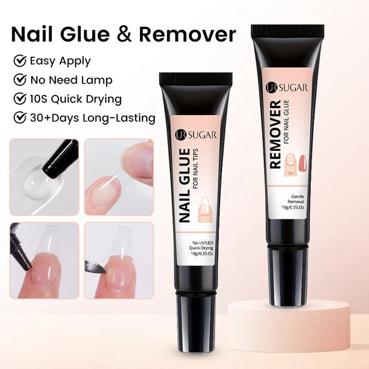 Nail Glue & Remover Set for Press-On Nails — Water-Based, Strong Hold | Lamaquise