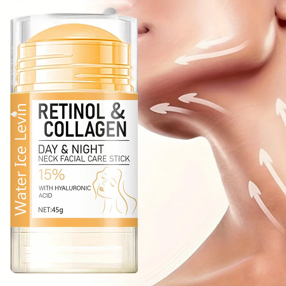 Retinol & Collagen Day & Night Neck Cream Stick - Anti-Aging Facial Moisturizer 45g