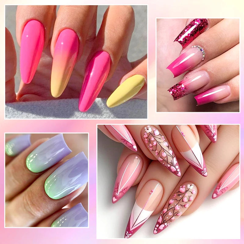 7pc UV Gel Nail Polish Set | Soak Off Long-Lasting DIY Nail Art Kit