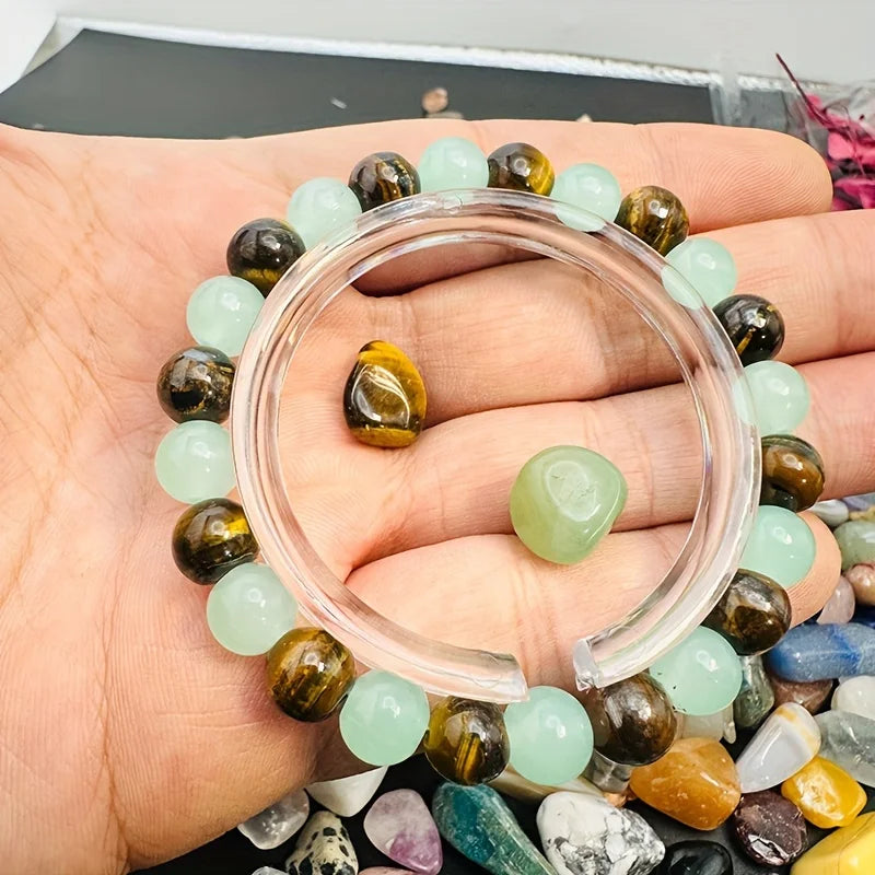 Green Aventurine & Tiger Eye Healing Bracelet — Good Luck & Stress Relief