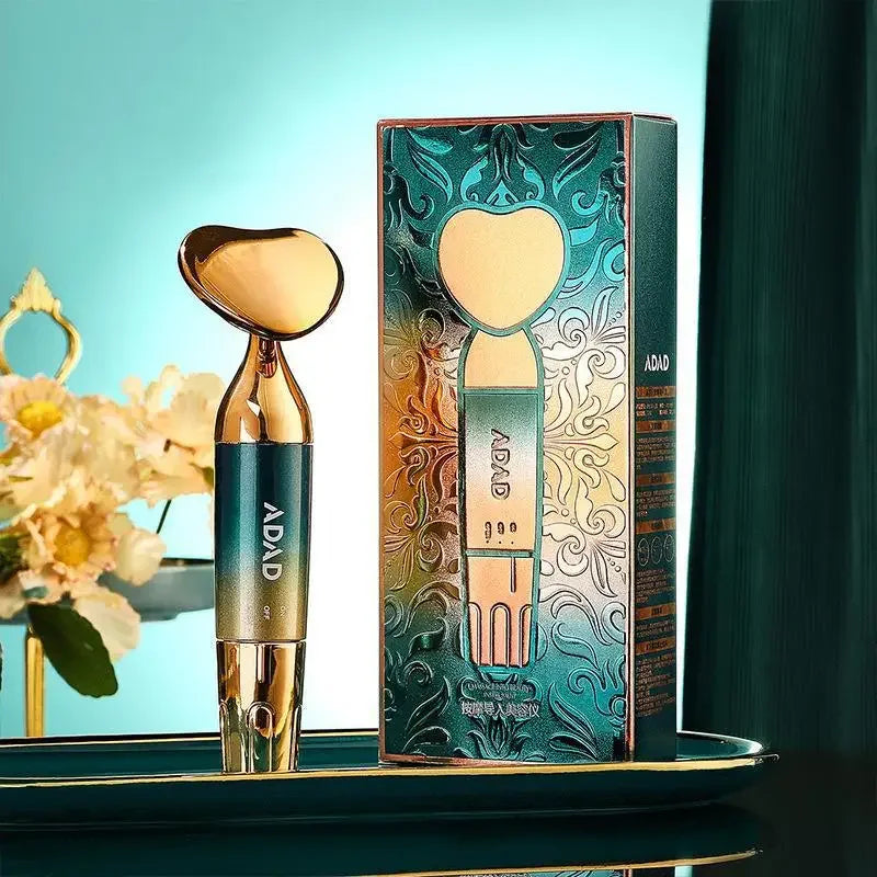 Electric Facial Massage Tool - Face Lifting Anti-Wrinkle Eye Massager with Cream Introducer