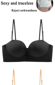 Front Closure Sexy Push Up Bra Women Invisible Bras Underwear Lingerie For Female Brassiere Strapless Seamless Bralette