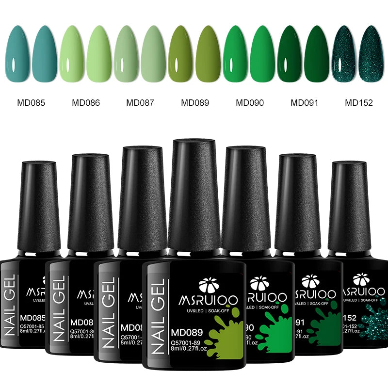 7pc UV Gel Nail Polish Set | Soak Off Long-Lasting DIY Nail Art Kit