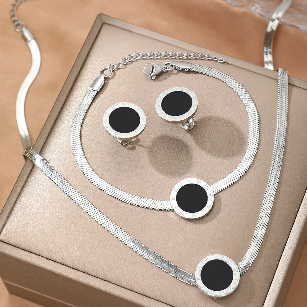 Roman Numeral Jewelry Set