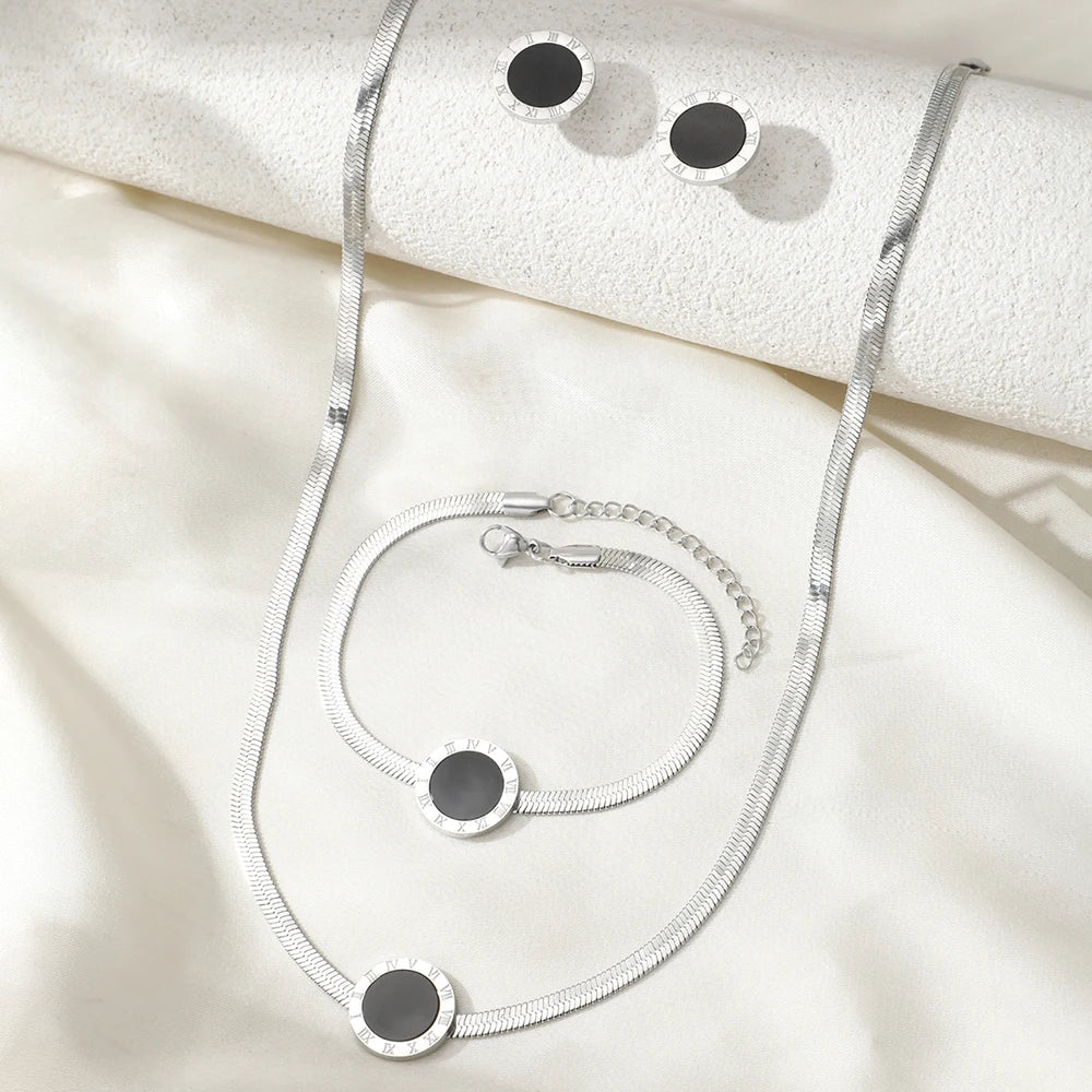 Roman Numeral Jewelry Set