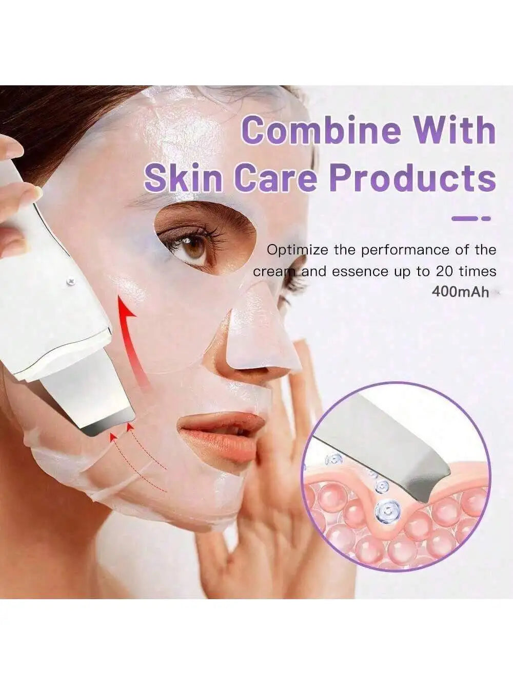 Ultrasonic Skin Scrubber - Professional Facial Cleaner & Blackhead Remover for Deep Pore Cleansing