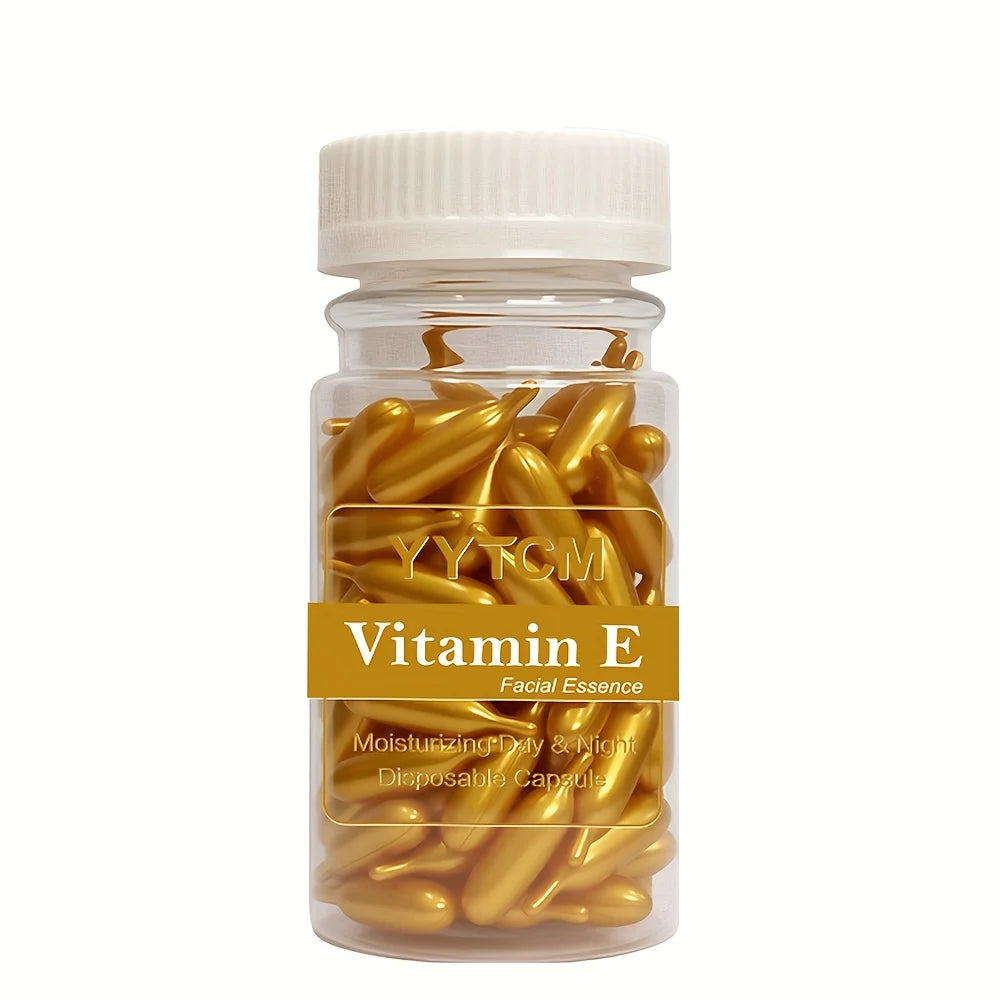Vitamin E Serum Capsules - 90 Single-Use Hydrating Face Essence for Moisturizing & Radiance