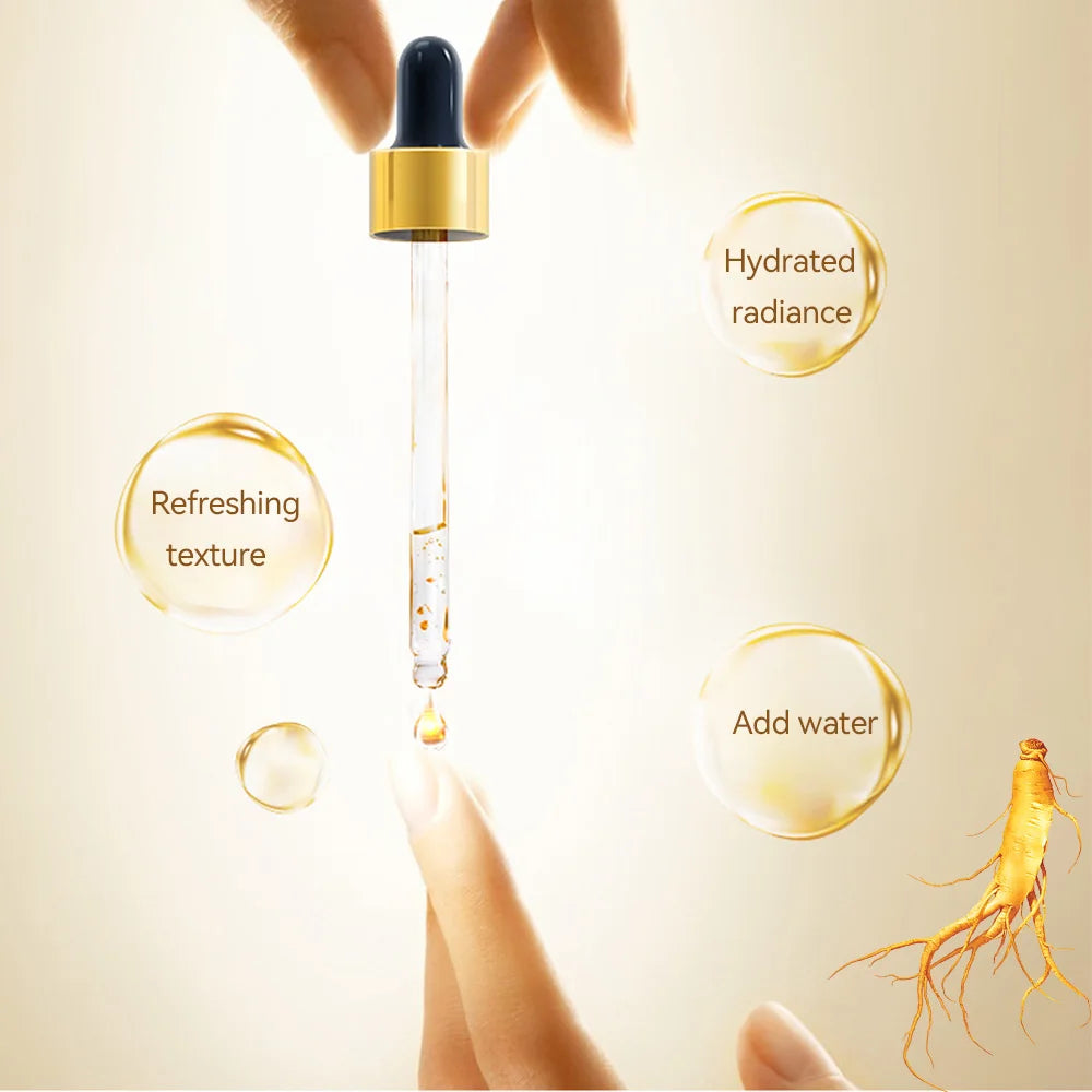 24K Gold & Ginseng Face Serum – Hyaluronic Acid Lifting & Whitening Essence 100ml