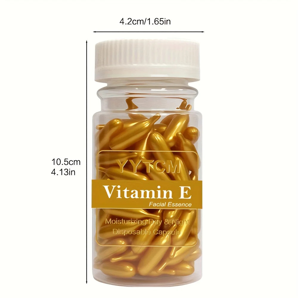 Vitamin E Serum Capsules - 90 Single-Use Hydrating Face Essence for Moisturizing & Radiance