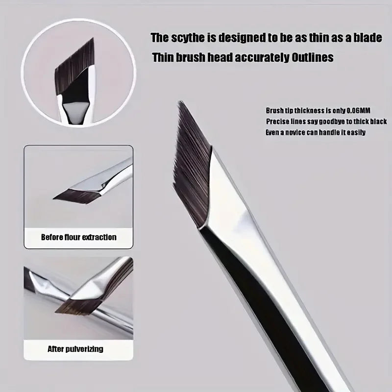 Ultra Thin Eyeliner & Eyebrow Brush Set - Precision Makeup Tools for Flawless Application
