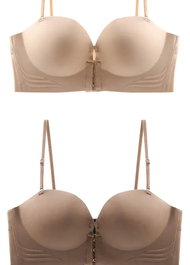 Front Closure Sexy Push Up Bra Women Invisible Bras Underwear Lingerie For Female Brassiere Strapless Seamless Bralette