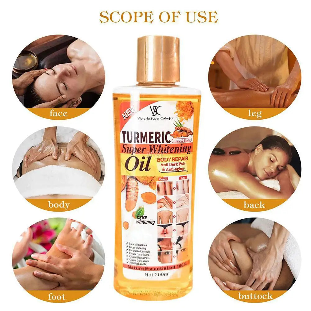 Turmeric Essential Oil | Face & Body Brightening Massage Oil 200ml