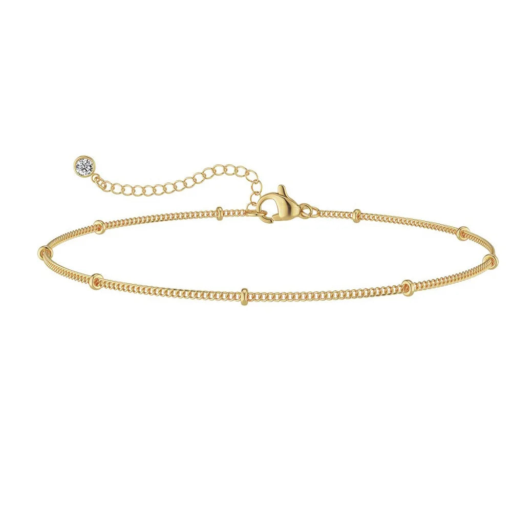 Gold Layered Bracelet Set - 3 Piece Waterproof Stackable Jewelry