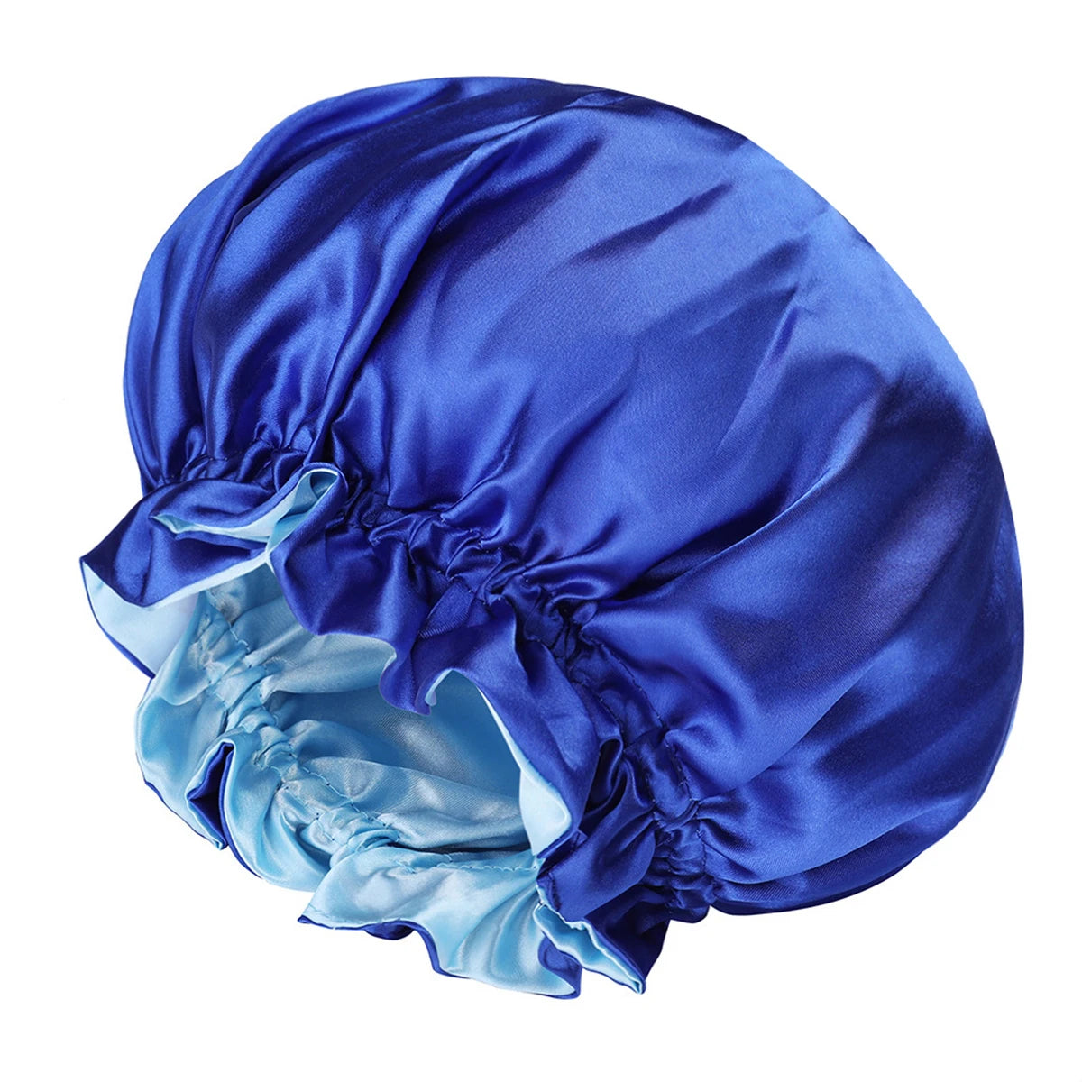 Double Layer Satin Sleep Bonnet – Lace Edge Hair Cap for Women | Curly & Natural Hair