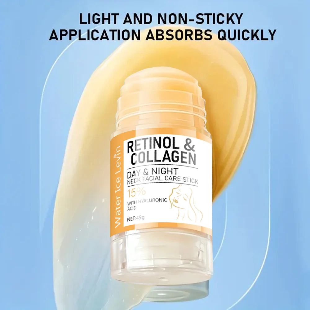 Retinol & Collagen Day & Night Neck Cream Stick - Anti-Aging Facial Moisturizer 45g