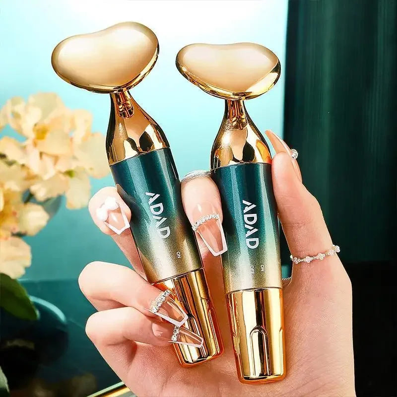 Electric Facial Massage Tool - Face Lifting Anti-Wrinkle Eye Massager with Cream Introducer