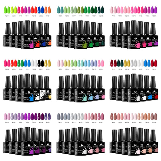 7pc UV Gel Nail Polish Set | Soak Off Long-Lasting DIY Nail Art Kit