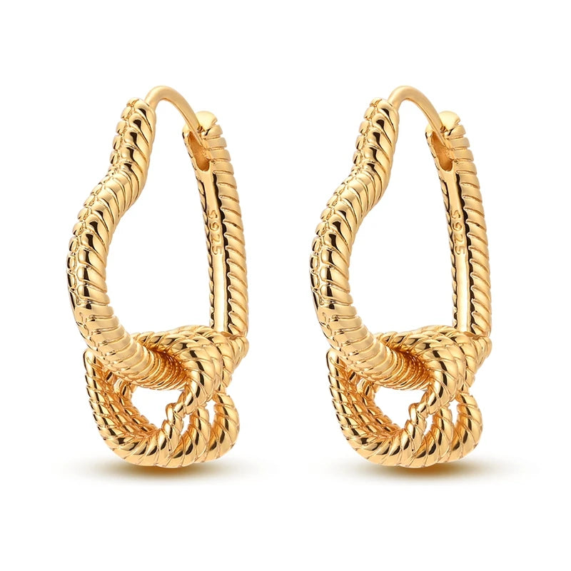 925 Sterling Silver Minimalist Hoop Earrings - Rose Gold & Yellow Gold