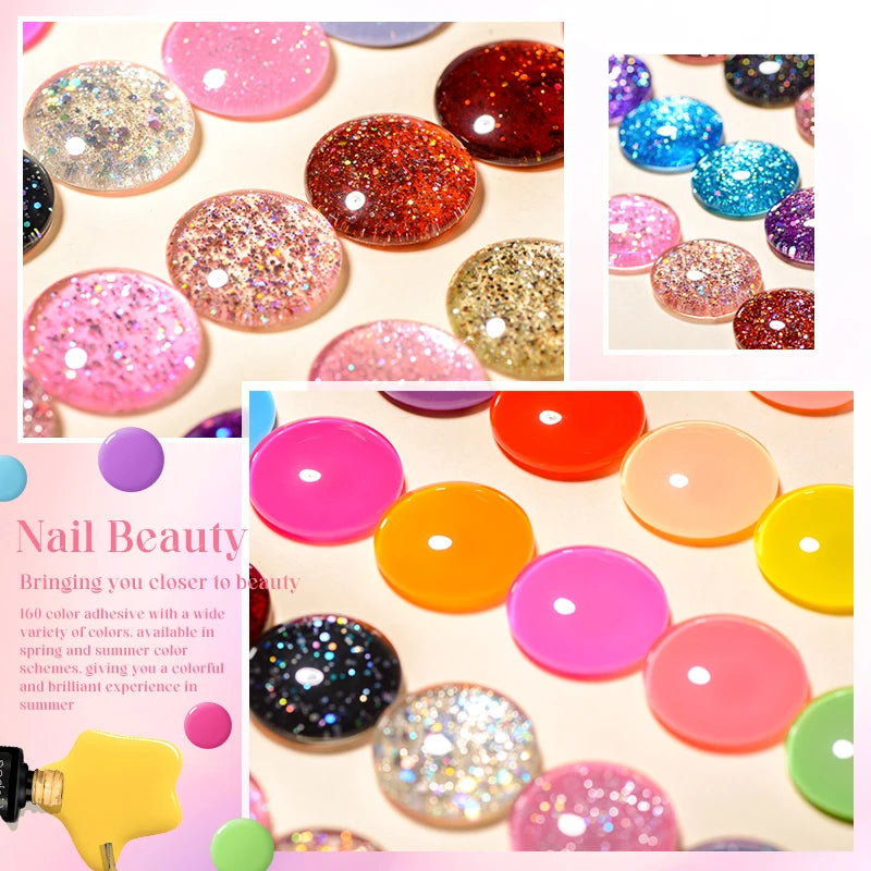 7pc UV Gel Nail Polish Set | Soak Off Long-Lasting DIY Nail Art Kit