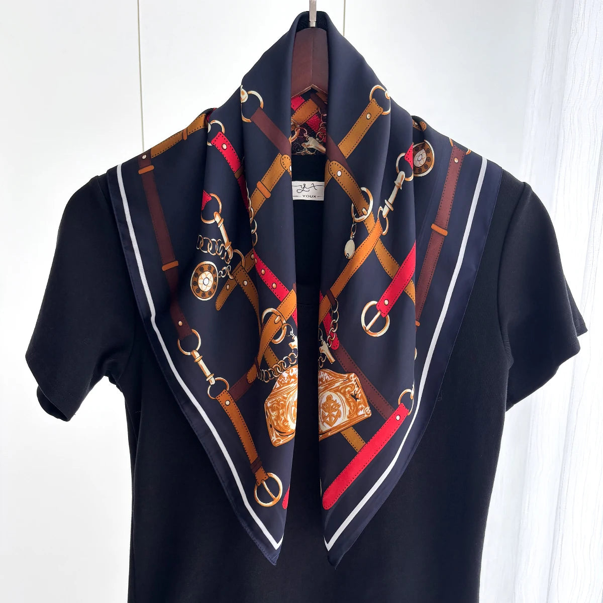 Satin Square Scarf – Silk-Feel Headband, Bag Ribbon & Neck Wrap for Women | 70x70cm