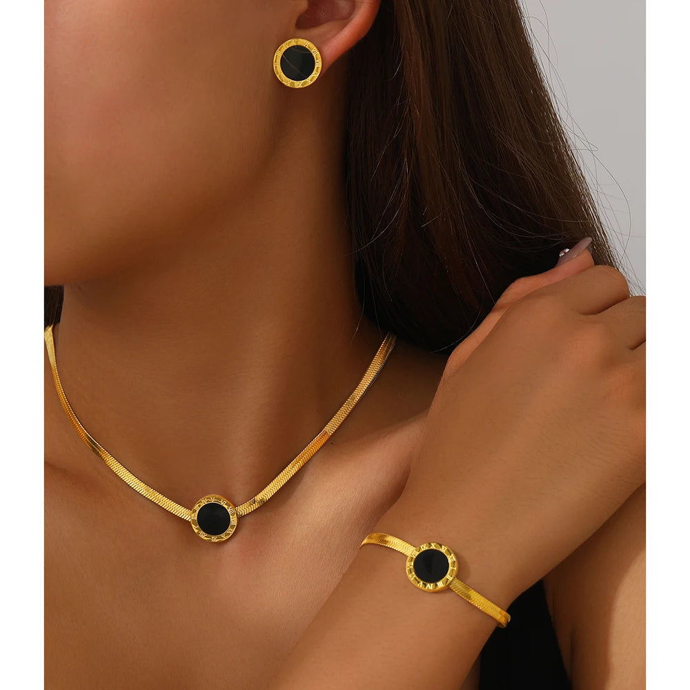 Roman Numeral Jewelry Set