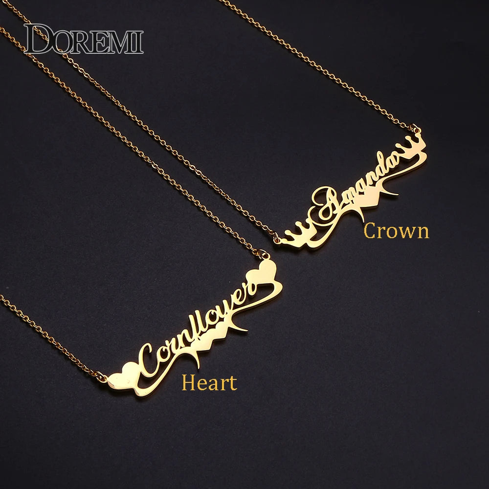 Name Necklace Heart