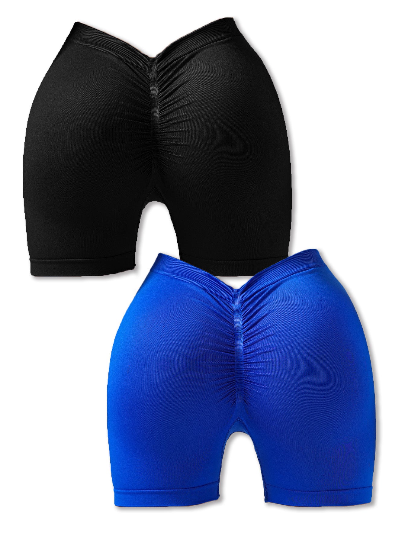2 Pack Workout Shorts Women Sculpting V-Back