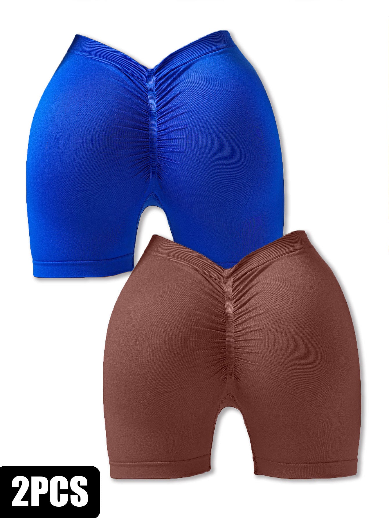 2 Pack Workout Shorts Women Sculpting V-Back